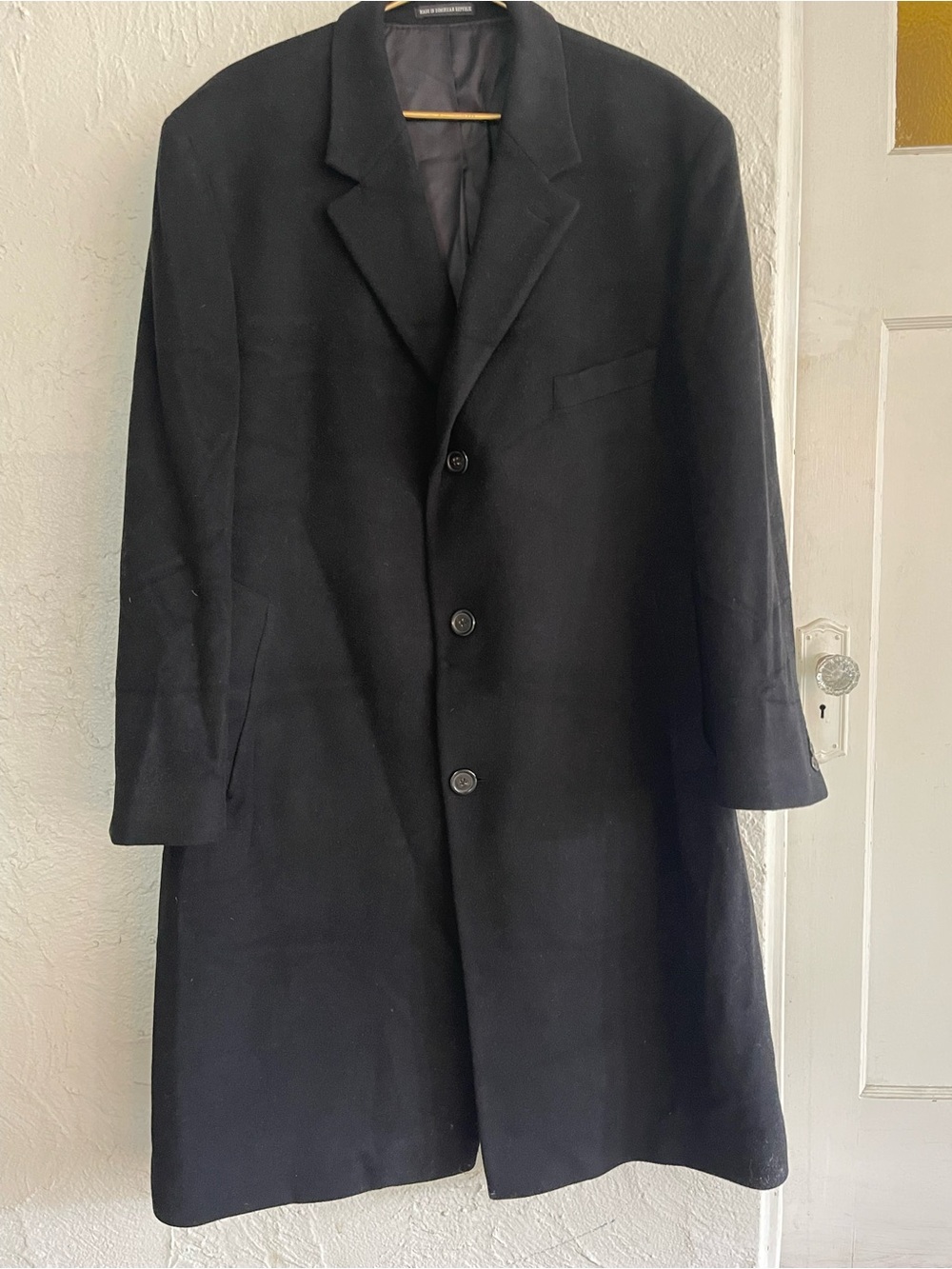 Ralph Lauren Cashmere Men's Black Pea Coat